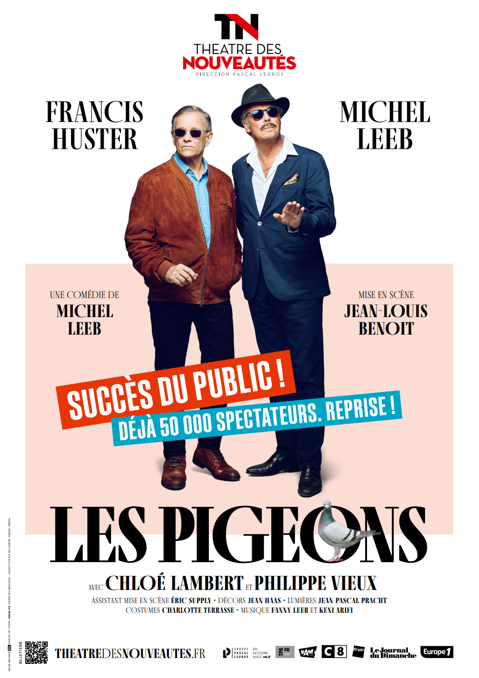 Les Pigeons une pièce de Michel Leeb avec Michel Leeb et Francis Huster